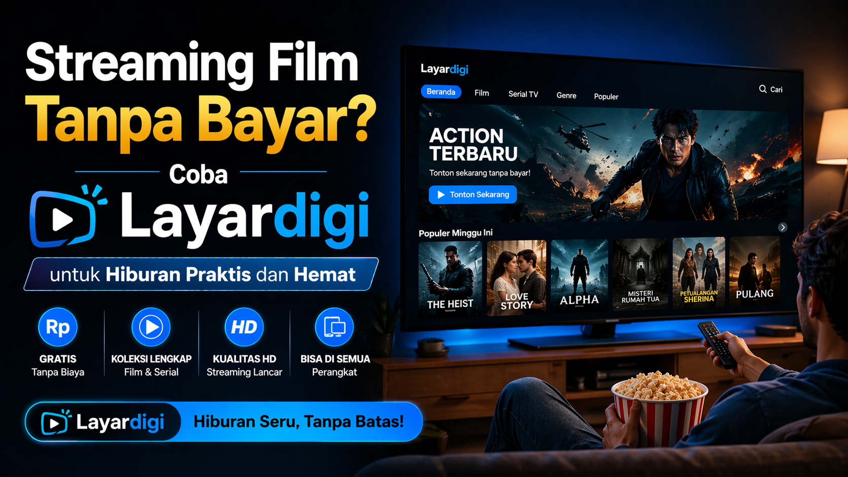 Streaming Film Tanpa Bayar? Coba Layardigi untuk Hiburan Praktis dan Hemat