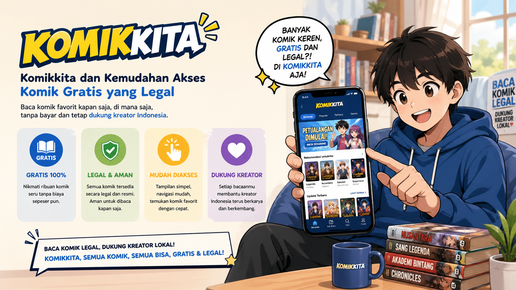 Komikkita dan Kemudahan Akses Komik Gratis yang Legal
