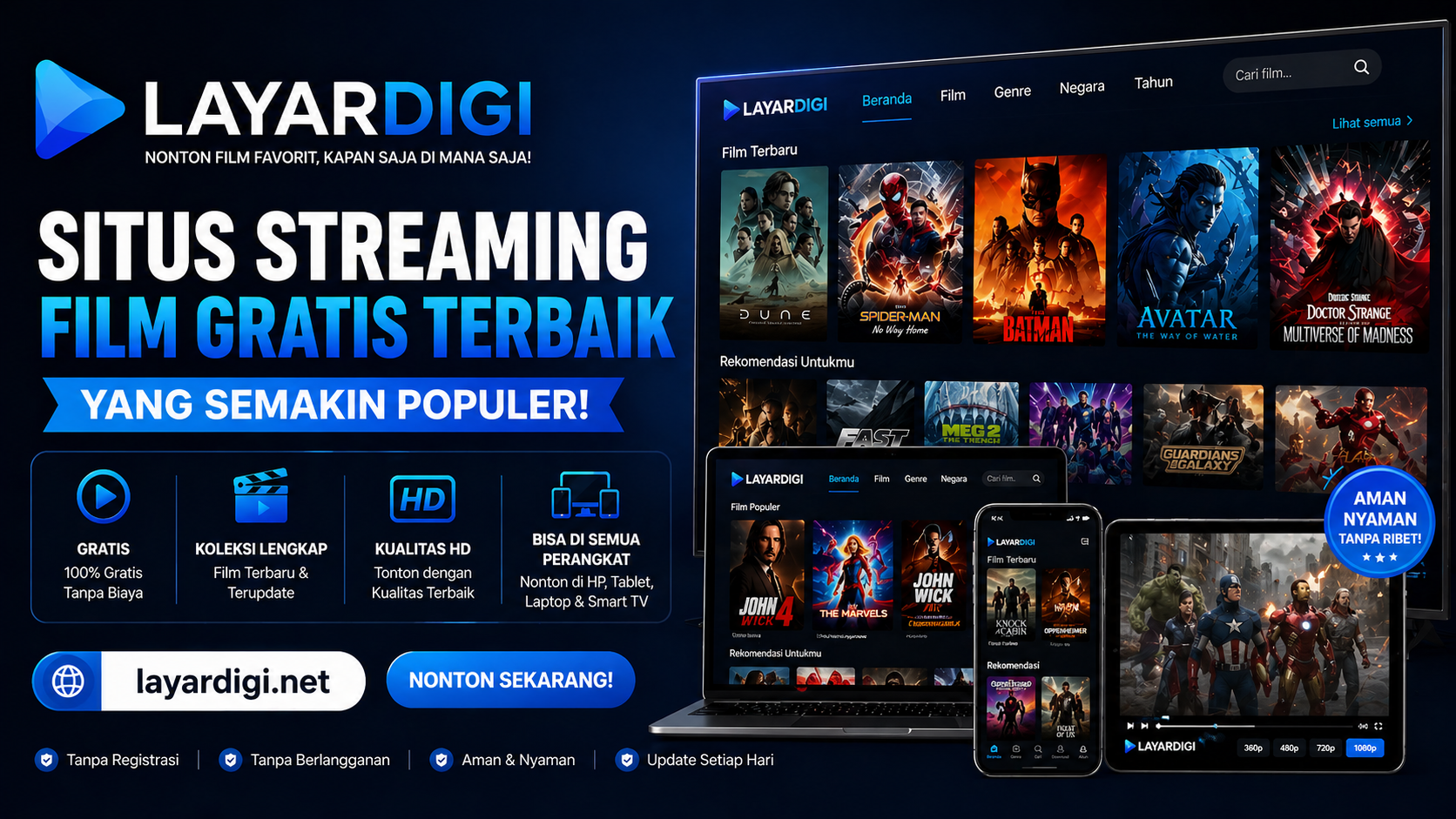 Layardigi, Situs Streaming Film Gratis Terbaik yang Semakin Populer