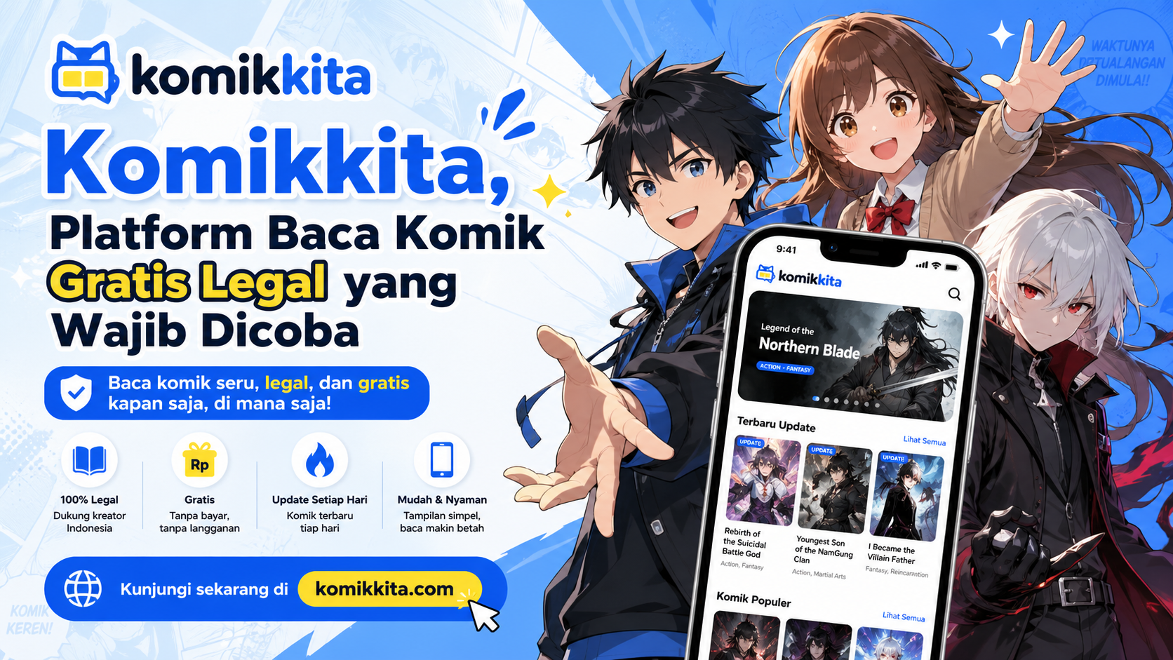 Komikkita, Platform Baca Komik Gratis Legal yang Wajib Dicoba