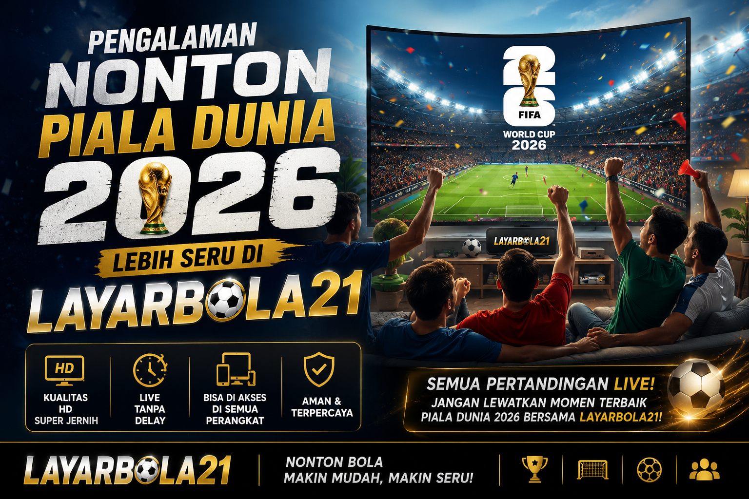 Pengalaman Nonton Piala Dunia 2026 Lebih Seru di LAYARBOLA21