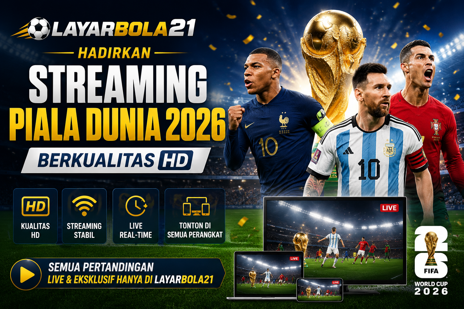 LAYARBOLA21 Hadirkan Streaming Piala Dunia 2026 Berkualitas HD