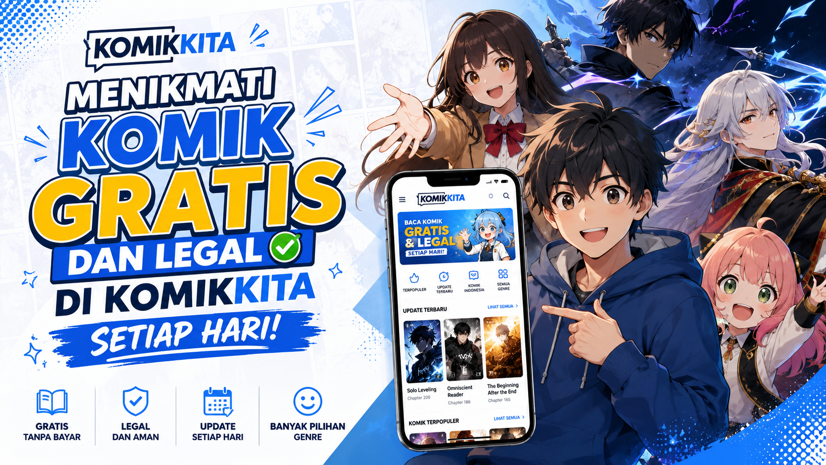 Menikmati Komik Gratis dan Legal di Komikkita Setiap Hari