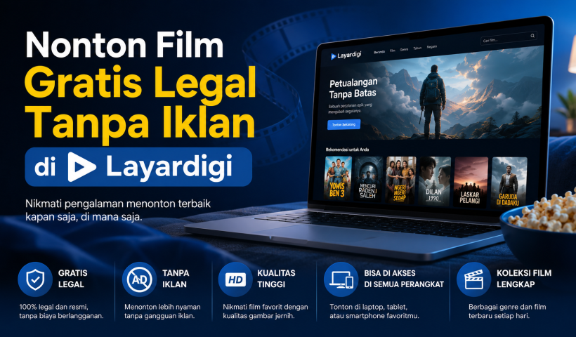Nonton Film Gratis Legal Tanpa Iklan di Layardigi, Ini Keunggulan yang Banyak Dicari Penonton