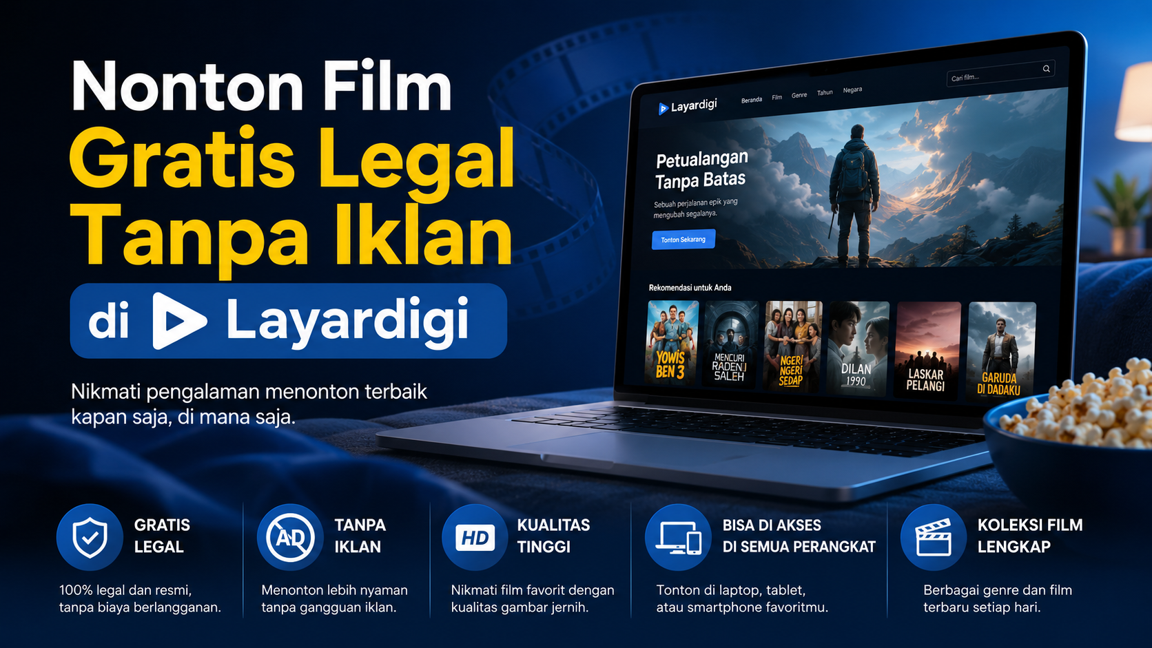 Nonton Film Gratis Legal Tanpa Iklan di Layardigi, Ini Keunggulan yang Banyak Dicari Penonton