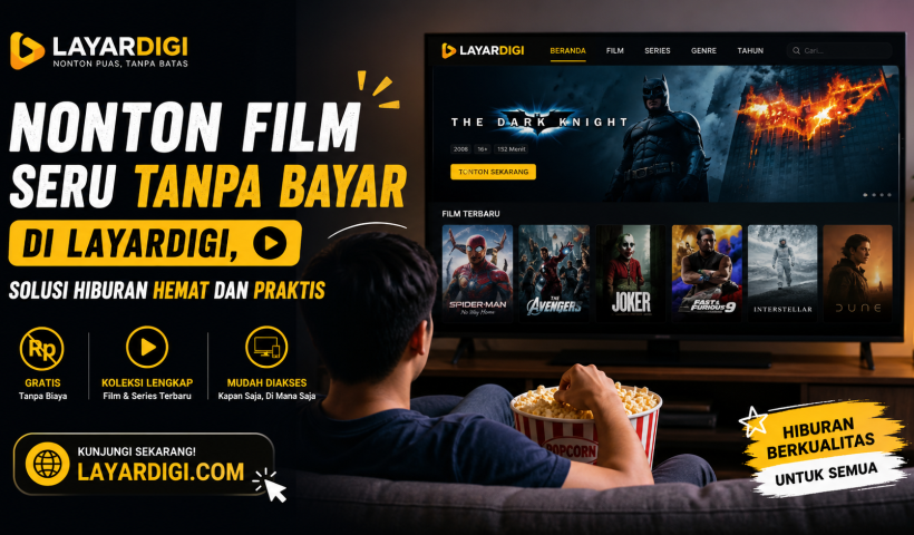 Nonton Film Seru Tanpa Bayar di Layardigi, Solusi Hiburan Hemat dan Praktis