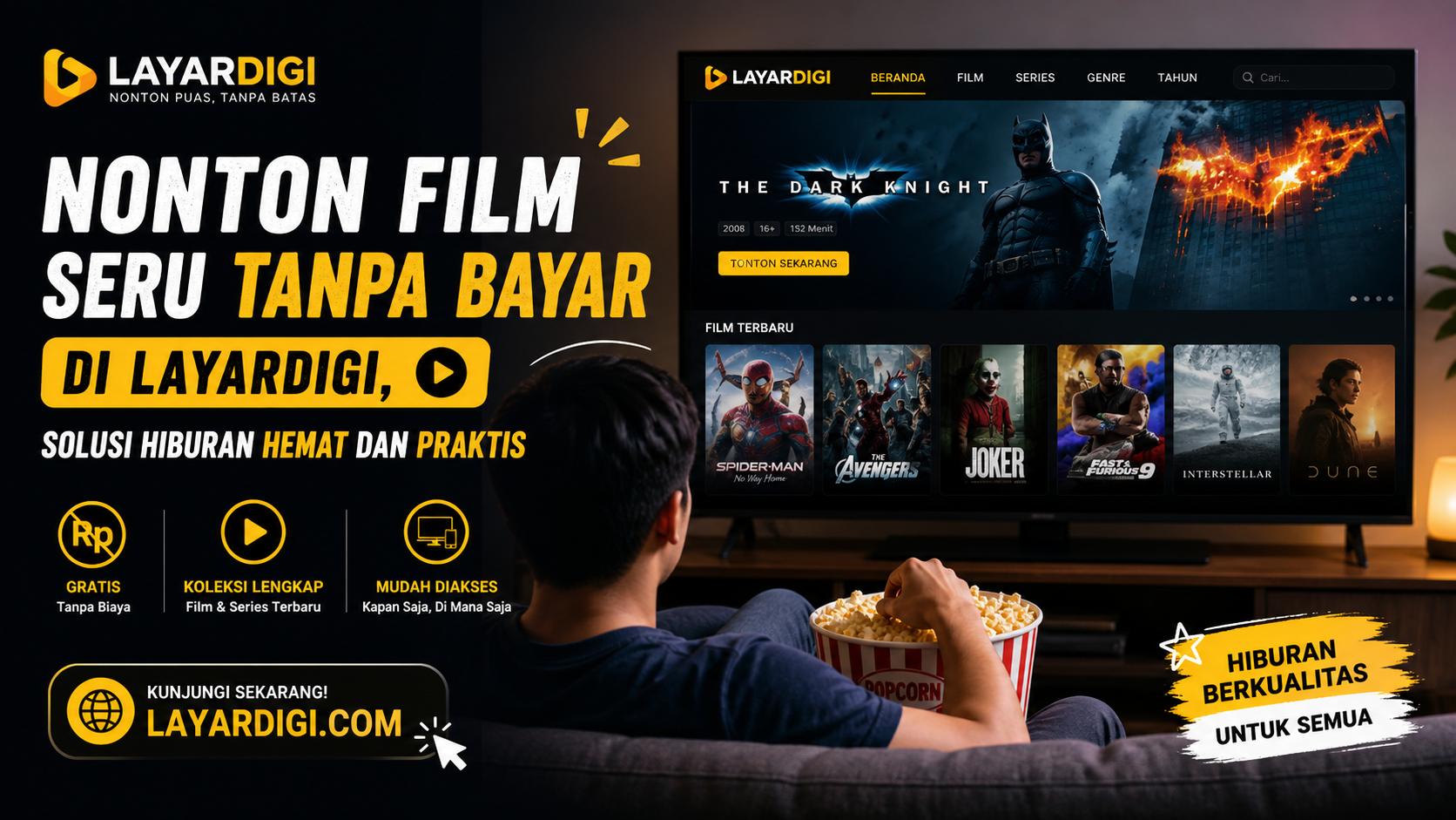 Nonton Film Seru Tanpa Bayar di Layardigi, Solusi Hiburan Hemat dan Praktis
