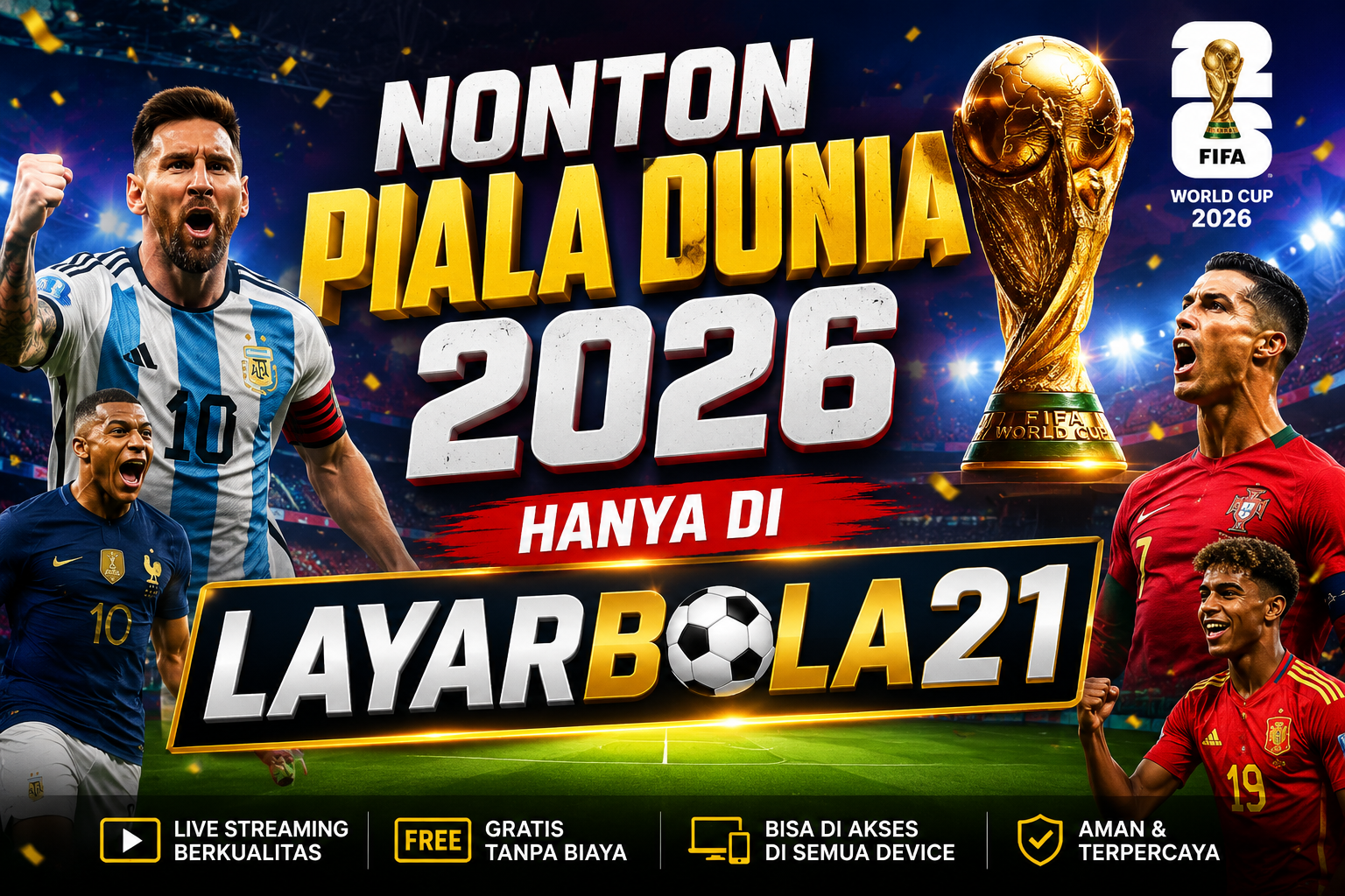 Nonton Piala Dunia 2026 Gratis Hanya di LAYARBOLA21