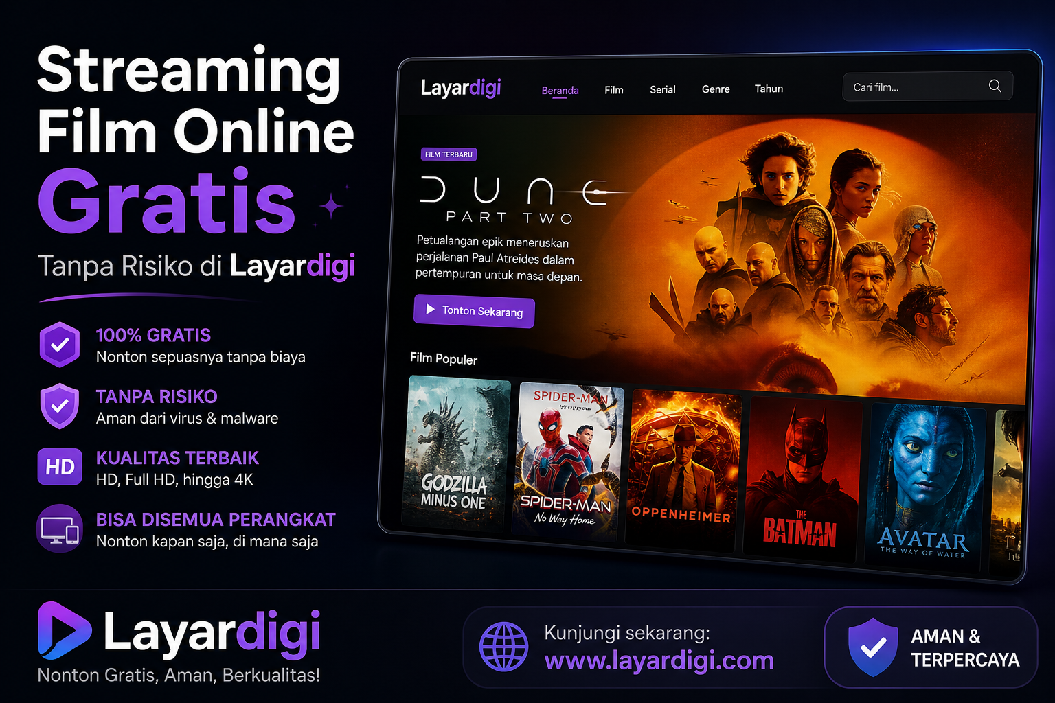 Streaming Film Online Gratis Tanpa Risiko di Layardigi