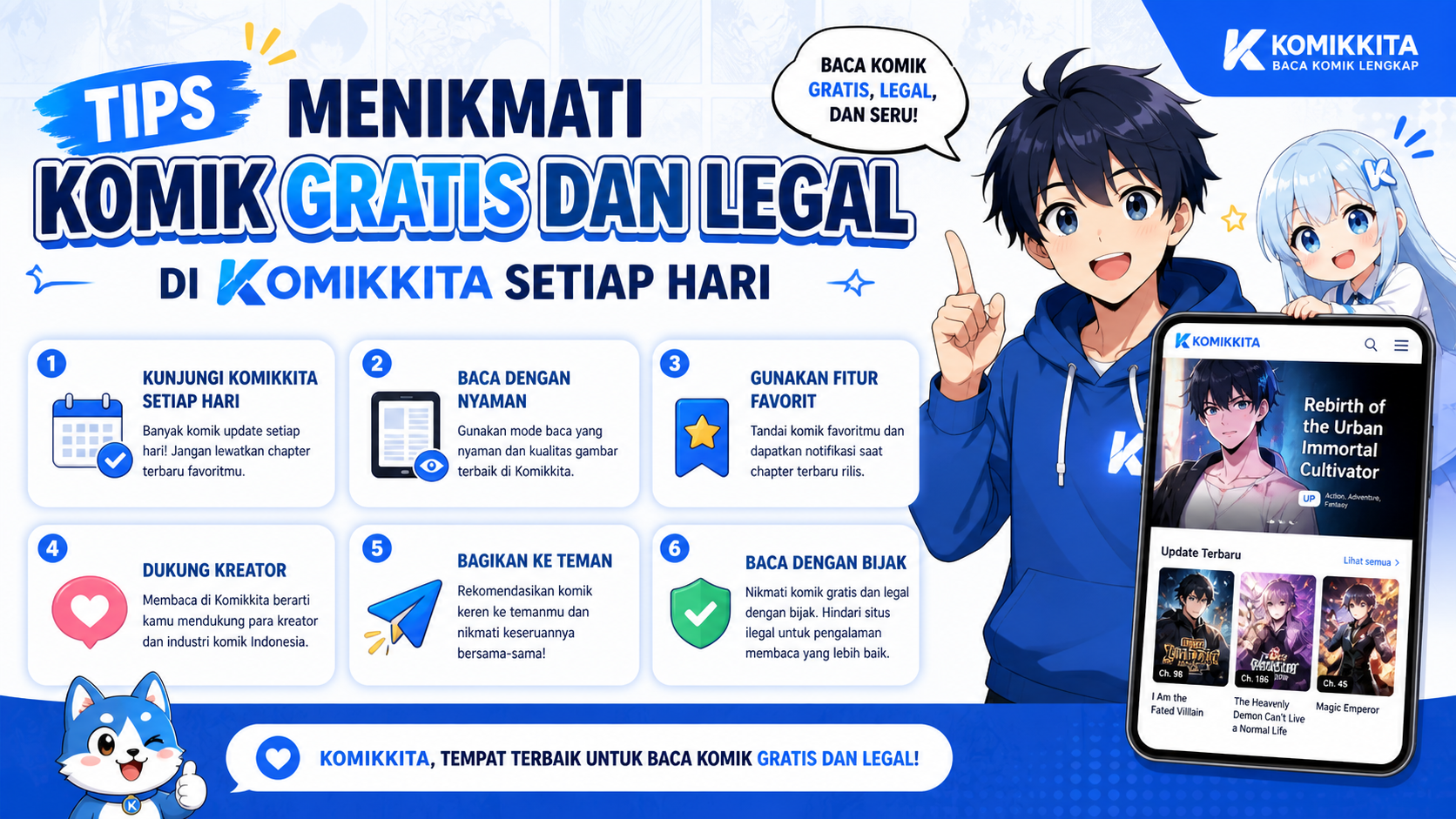 Tips Menikmati Komik Gratis dan Legal di Komikkita Setiap Hari