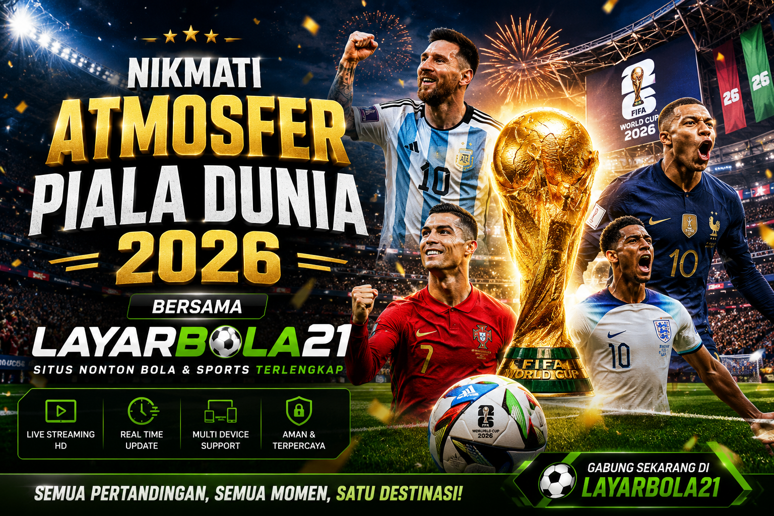 Nikmati Atmosfer Piala Dunia 2026 Bersama LAYARBOLA21