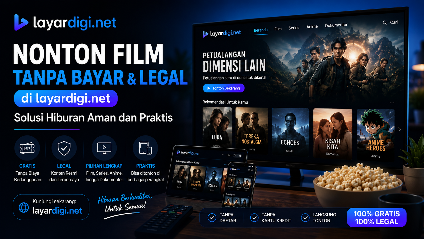 Nonton Film Tanpa Bayar & Legal di Layardigi, Solusi Hiburan Aman dan Praktis