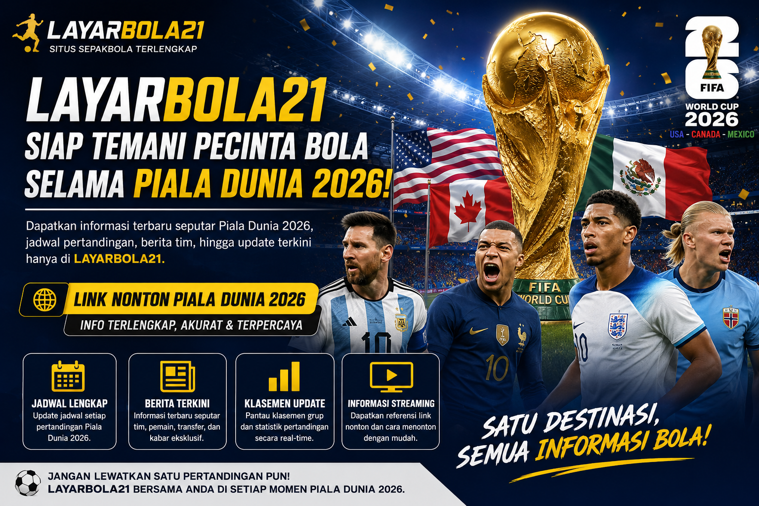 LAYARBOLA21 Siap Temani Pecinta Bola Selama Piala Dunia 2026