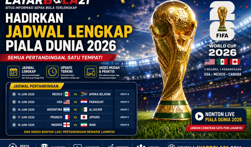 LAYARBOLA21 Hadirkan Jadwal Lengkap Piala Dunia 2026