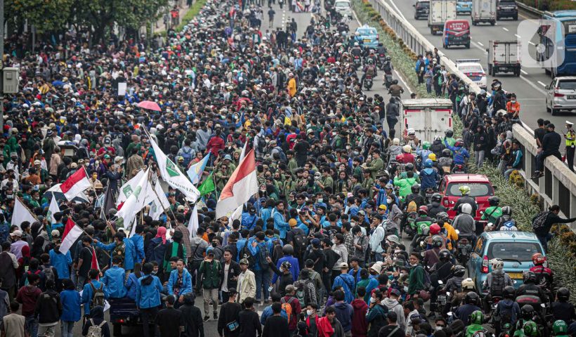 Demo Hari Ini di Jakarta Berlangsung di Gambir, Ratusan Personel Disiagakan Amankan Aksi Massa