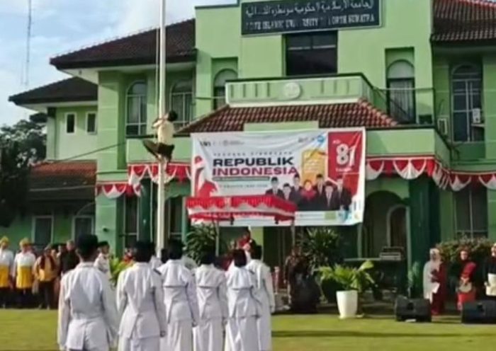Satpam UINSU Panjat Tiang Bendera, Selamatkan Upacara HUT ke-81 RI dari Gangguan