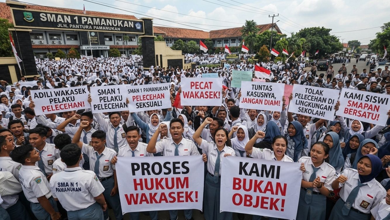 Ribuan Siswa SMAN 1 Pamanukan Demo, Dugaan Pelecehan Wakasek Masuk Proses Hukum