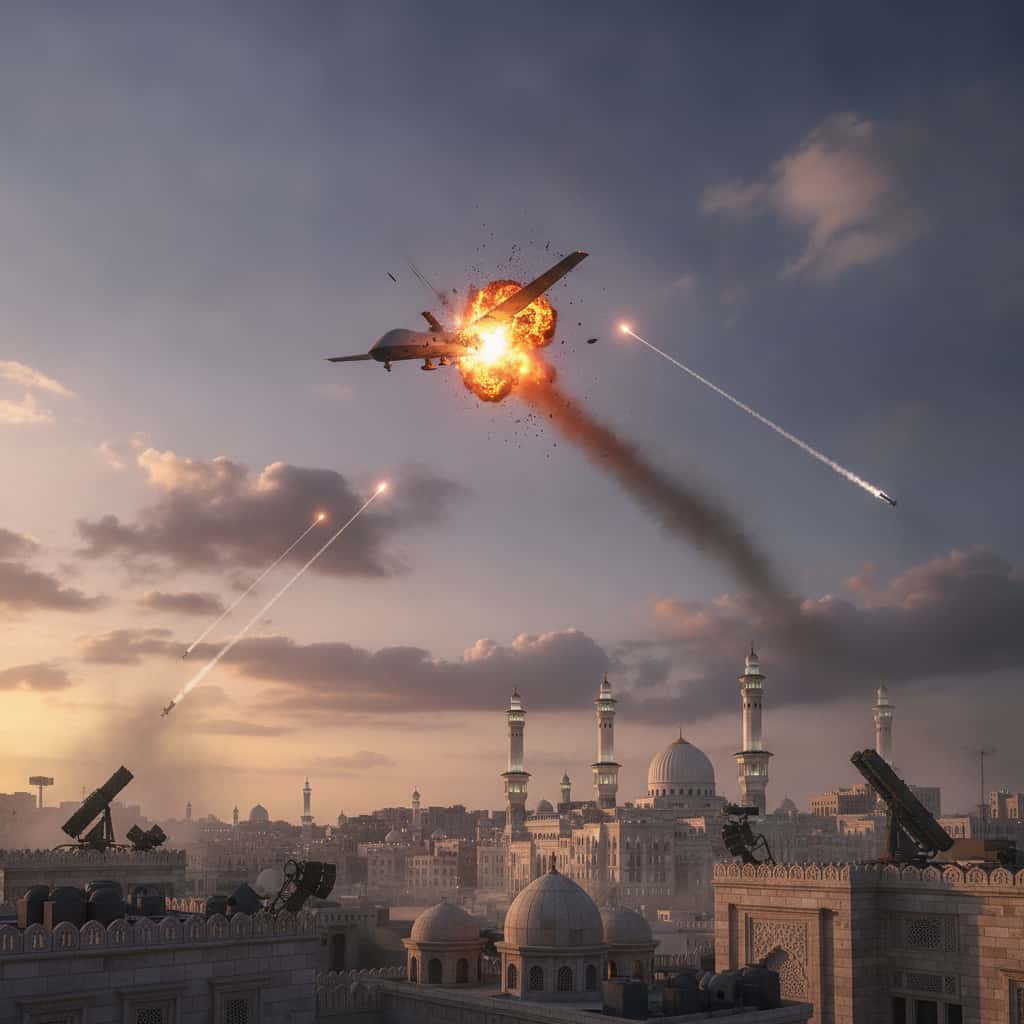 Drone Houthi Nyaris Masuk Kota Suci Makkah, Koalisi Arab Saudi Berhasil Menjatuhkannya